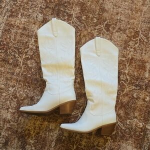 Amazon White Heeled Western Boots
